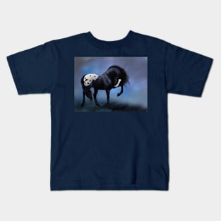 Black Appaloosa Kids T-Shirt